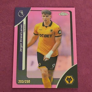 Topps Chrome Premier League 2026 Jorgen Strand Larsen /250 Refractor Wolves  for sale on Ebay