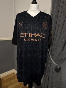 Manchester City FC Men's Official 2020/21 Away Shirt Size 3XL for sale on Ebay