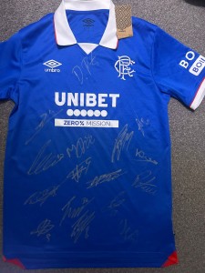 Rangers Official Squad Signed Shirt With Photo Proof for sale on Ebay