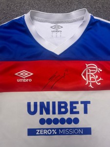 Youssef Chermiti Signed Official Rangers Away Shirt With Proof for sale on Ebay