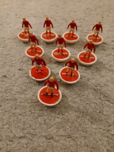 Subbuteo HW Team Red Shirts White Shorts No Goalkeeper Overpainting Not Boxed for sale on Ebay