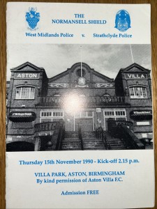 West Midlands Police V Strathclyde Police Normansell Shield 1990 @ Villa Park for sale on Ebay