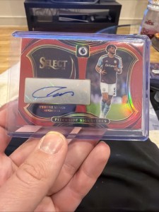 Panini Select 2024-25 EPL Tyrone Mings Pitchside Signatures Auto Red Aston Villa for sale on Ebay