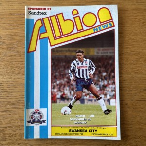 BRIGHTON V SWANSEA  CITY 1994/95 SEASON for sale on Ebay