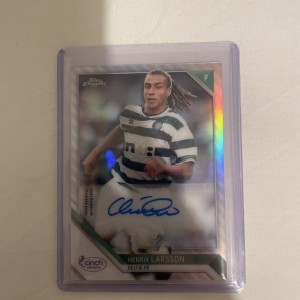 Henrik Larsson Auto 2022 Topps Chrome SPFL Cinch Premiership Celtic Autograph for sale on Ebay