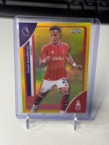 Omari Hutchinson /275 Topps Chrome Premier League 25/26 Forest Yellow Refractor for sale on Ebay
