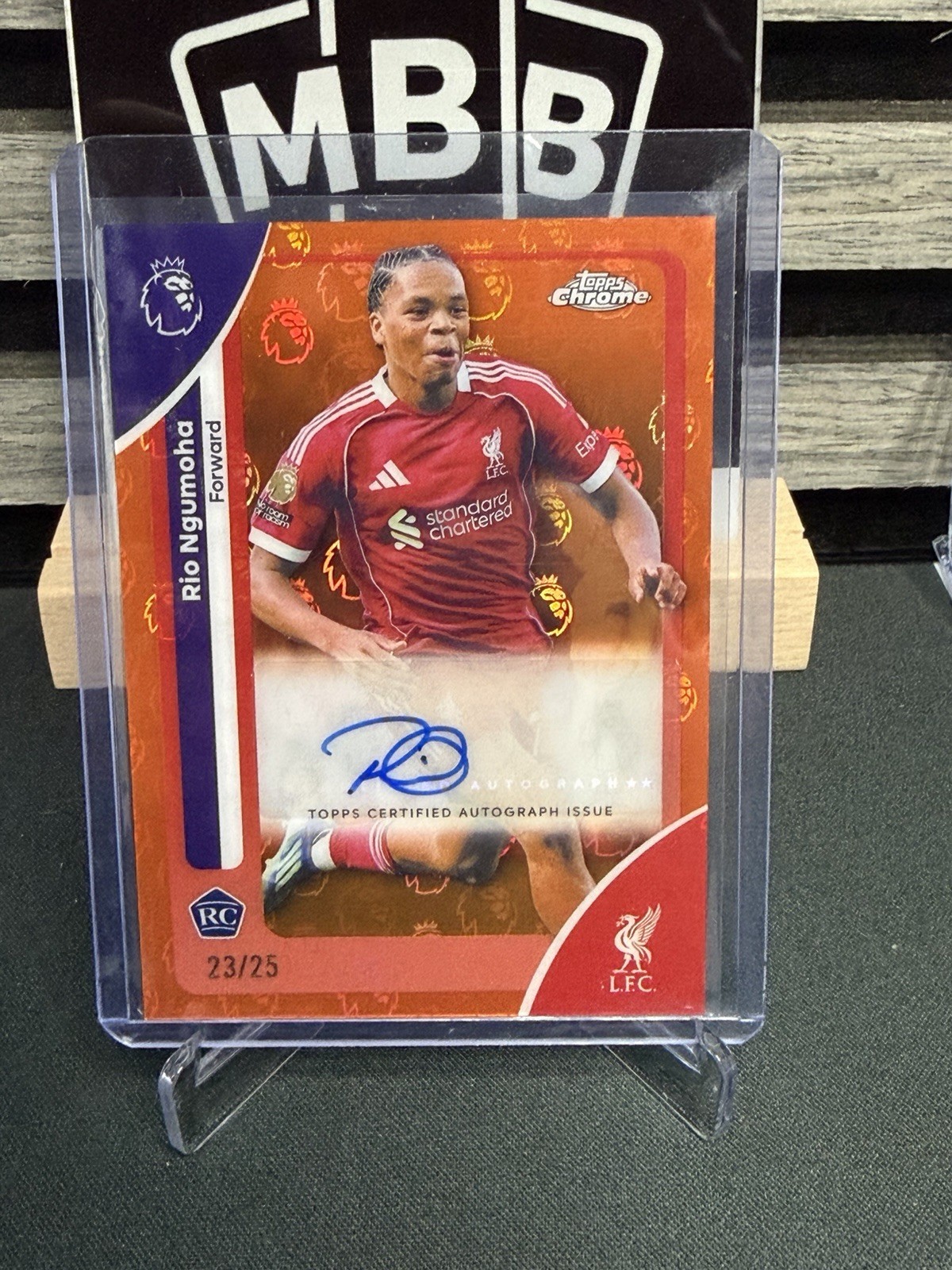 Topps Premier League Chrome Logofractor Rio Ngumoha /25 Auto Liverpool for sale on Ebay