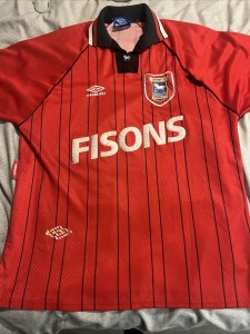 Signed Ipswich Town Football Club Away Shirt Mens XL for sale on Ebay