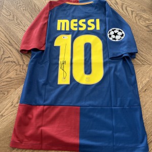 Lionel Messi signed Barcelona Home Shirt With Beckett Authentication COA for sale on Ebay
