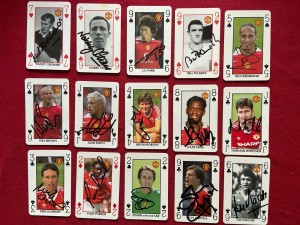 Manchester United Signed Cards X12  RARE Collection Man United for sale on Ebay