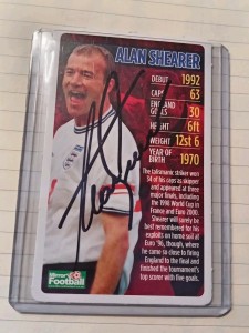 ALAN SHEARER - SIGNED - Top Trumps England Football Player Legends Card.  for sale on Ebay