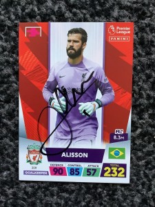 Signed alisson Liverpool Football Xl Adrenalyn Card for sale on Ebay