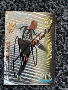 Signed Alan Shearer Newcastle UnitedFootball Shoot Out Card for sale on Ebay
