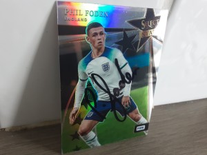 PHIL FODEN - ENGLAND Hand Signed Panini Select Prizm Football trading card for sale on Ebay