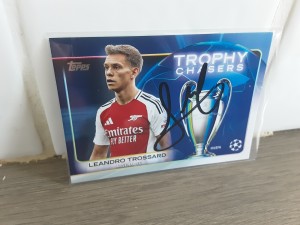LEANDRO TROSSARD - ARSENAL Hand Signed Topps Football trading card for sale on Ebay