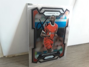 IBRAHIMA KONATE - LIVERPOOL Hand Signed Panini Prizm Football trading card for sale on Ebay