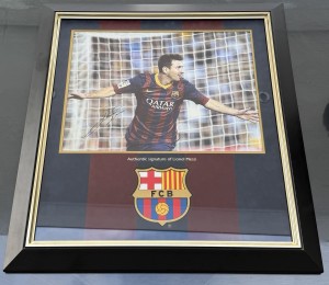 Hand Signed Lionel Messi Photo With Certificate Of Authenticity for sale on Ebay