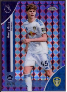 Harry Gray RC /75 2025-26 Topps Chrome Premier League Leeds United for sale on Ebay