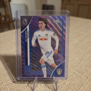 Topps Premier League Chrome Ao Tanaka /75 Purple Parallel Leeds United 2025 for sale on Ebay
