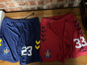 HUMMEL KILMARNOCK  2 PAIRS OF FOOTBALL SHORTS ADULT SIZE LARGE for sale on Ebay