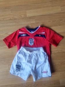 England Kit Age 4 to 5 Football Kit Shirt And Shorts for sale on Ebay
