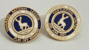 2 x HARTLEPOOL UNITED Football Club FC Badge 2020-2021 NON LEAGUE PLAY OFF FINAL for sale on Ebay