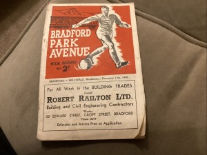 Bradford Park Avenue v Millwall (FAC 2nd round prog) 13/12/50 for sale on Ebay