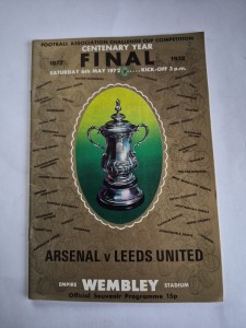 Arsenal V Leeds United FA Cup Final Programme 6/5/1972 for sale on Ebay