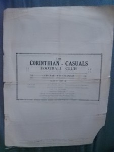 Corinthian Casuals V Wimbledon Surrey Senior Cup 1945/46 Single sheet Sheet for sale on Ebay