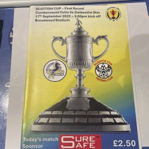 Cumbernauld Colts V Dalbeattie Star Scottish Cup 2022 for sale on Ebay
