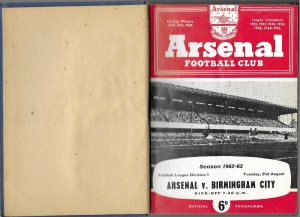 BOUND VOLUME OF ARSENAL PROGRAMMES 1962/63 SEASON - LEAGUE + CUP + FRIENDLIES for sale on Ebay