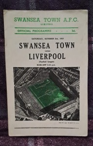 1959/60 Division Two - SWANSEA TOWN v. LIVERPOOL for sale on Ebay
