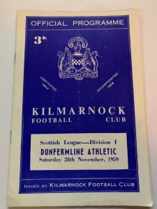 Kilmarnock v Dunfermline 1959/1960 for sale on Ebay