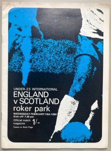 1969 England U23 v Scotland at Roker Park Sunderland for sale on Ebay