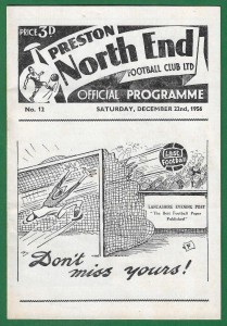1955 FOOTBALL PROGRAMME, PRESTON NORTH END V CHELSEA, FIRST DIVISION. TOM FINNEY for sale on Ebay