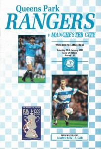 QPR v Manchester City. FA Cup Round 4. 1992-1993 for sale on Ebay