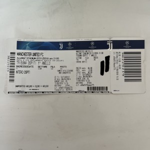 Juventus v Manchester United Champions League away ticket stub 7/11/2018 for sale on Ebay