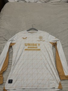 Rangers Goalkeeper Top 150th Anniversary Size L for sale on Ebay