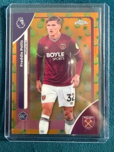 2026 Topps Premier League Chrome Freddie Potts Pinapple Refractor West Ham for sale on Ebay