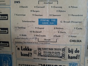 Chelsea 1960sDWS Amsterdam v Chelsea FC 1965. Signed by the Chelsea players. for sale on Ebay