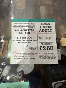 Man United V Liverpool 19 October 1985  Ticket Stub for sale on Ebay