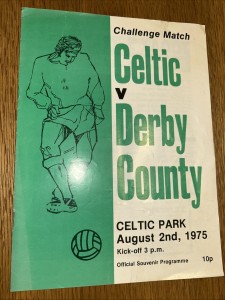 Celtic V Derby County Friendly 1975 for sale on Ebay