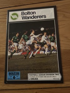 Bolton Wanderers v Chelsea Programme 1980/81 for sale on Ebay