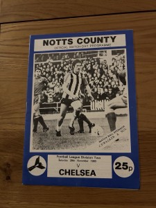 Notts County v Chelsea Programme 1980/81 for sale on Ebay