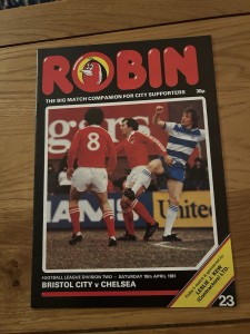 Bristol City v Chelsea Programme 1980/81 for sale on Ebay