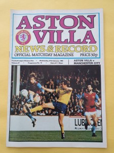 27/2/1980 Aston Villa v Manchester City Football Programme; Division 1 for sale on Ebay