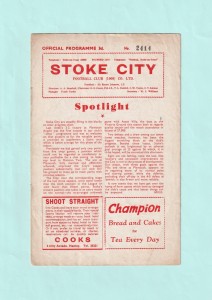 1959/60 LEAGUE DIVISION 2 : STOKE CITY v LIVERPOOL ON 17TH OCTOBER 1959 for sale on Ebay