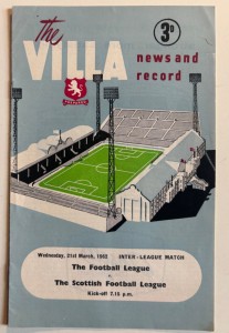 1961/62 The Football League v The Scottish League at Villa Park Inter-League for sale on Ebay