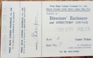 West Ham United v Leicester City 1979/80 Full Ticket for sale on Ebay