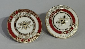 2 x BRENTFORD Football Club FC Badge 2021 PLAY OFF FINAL WINING PROMOTION PIN for sale on Ebay